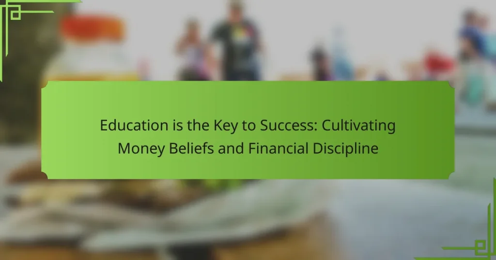 Education is the Key to Success: Cultivating Money Beliefs and Financial Discipline