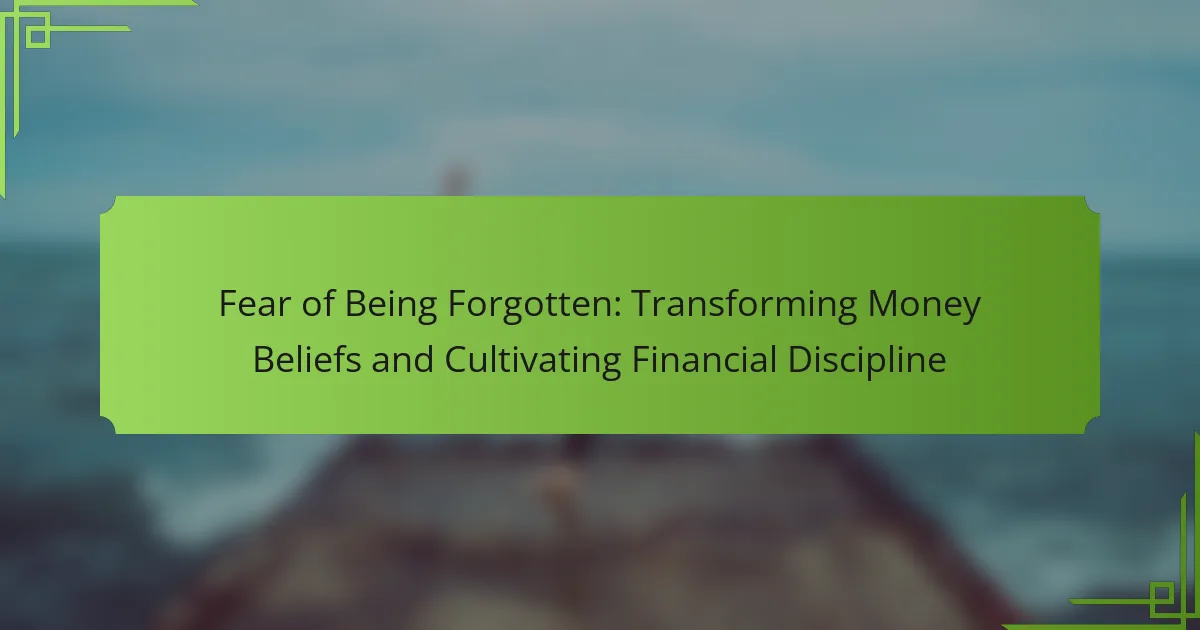 Forgot Money Transforming Money Beliefs: Overcoming the Fear of Being Forgotten