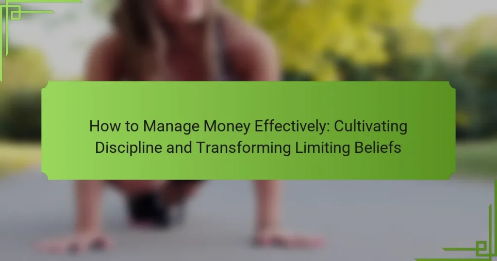 How to Manage Money Effectively: Cultivating Discipline and Transforming Limiting Beliefs