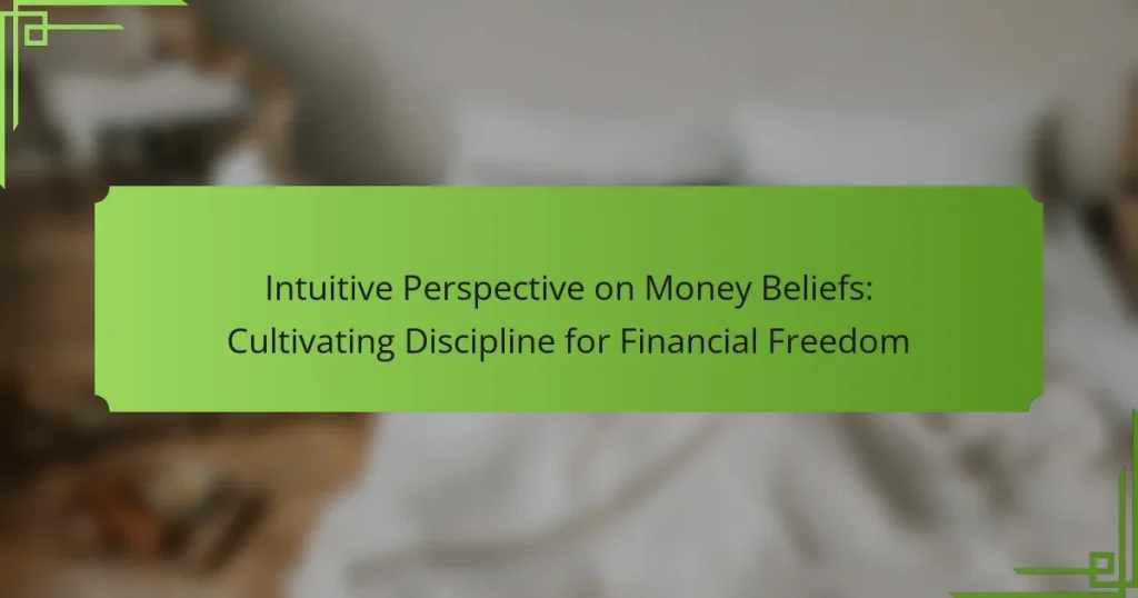 Intuitive Perspective on Money Beliefs: Cultivating Discipline for Financial Freedom