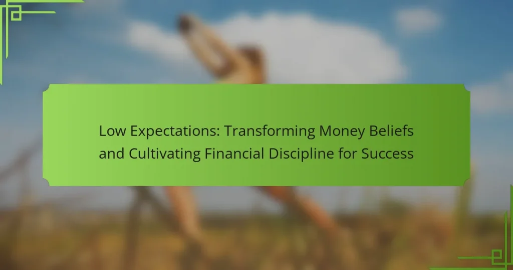 Low Expectations: Transforming Money Beliefs and Cultivating Financial Discipline for Success