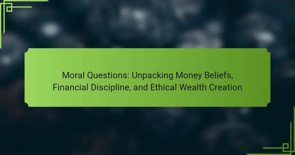 Moral Questions: Unpacking Money Beliefs, Financial Discipline, and Ethical Wealth Creation