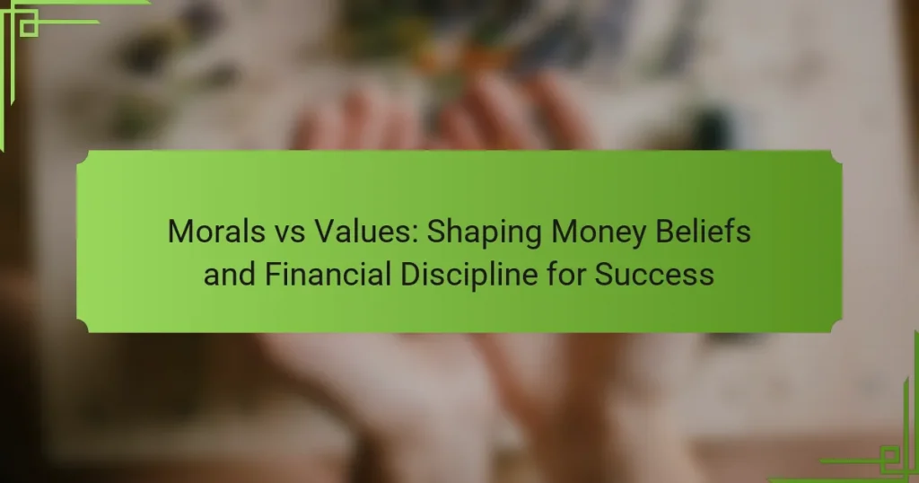 Morals vs Values: Shaping Money Beliefs and Financial Discipline for Success