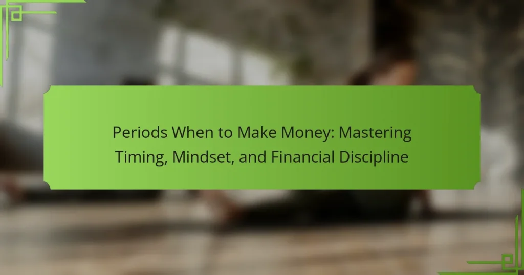 Periods When to Make Money: Mastering Timing, Mindset, and Financial Discipline