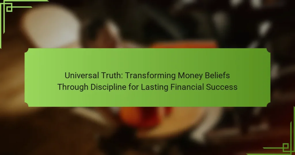 Universal Truth: Transforming Money Beliefs Through Discipline for Lasting Financial Success